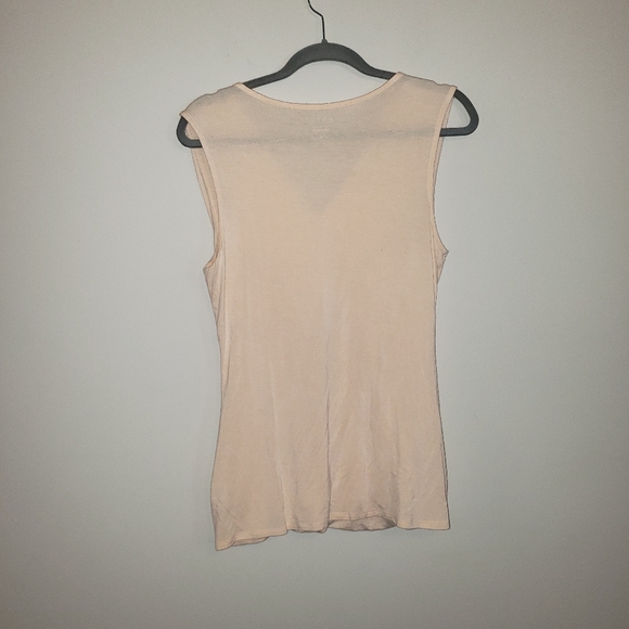 APT 9 DRESSY BLOUSE TOP PALE PEACHY PINK SIZE LARGE - Picture 4 of 4